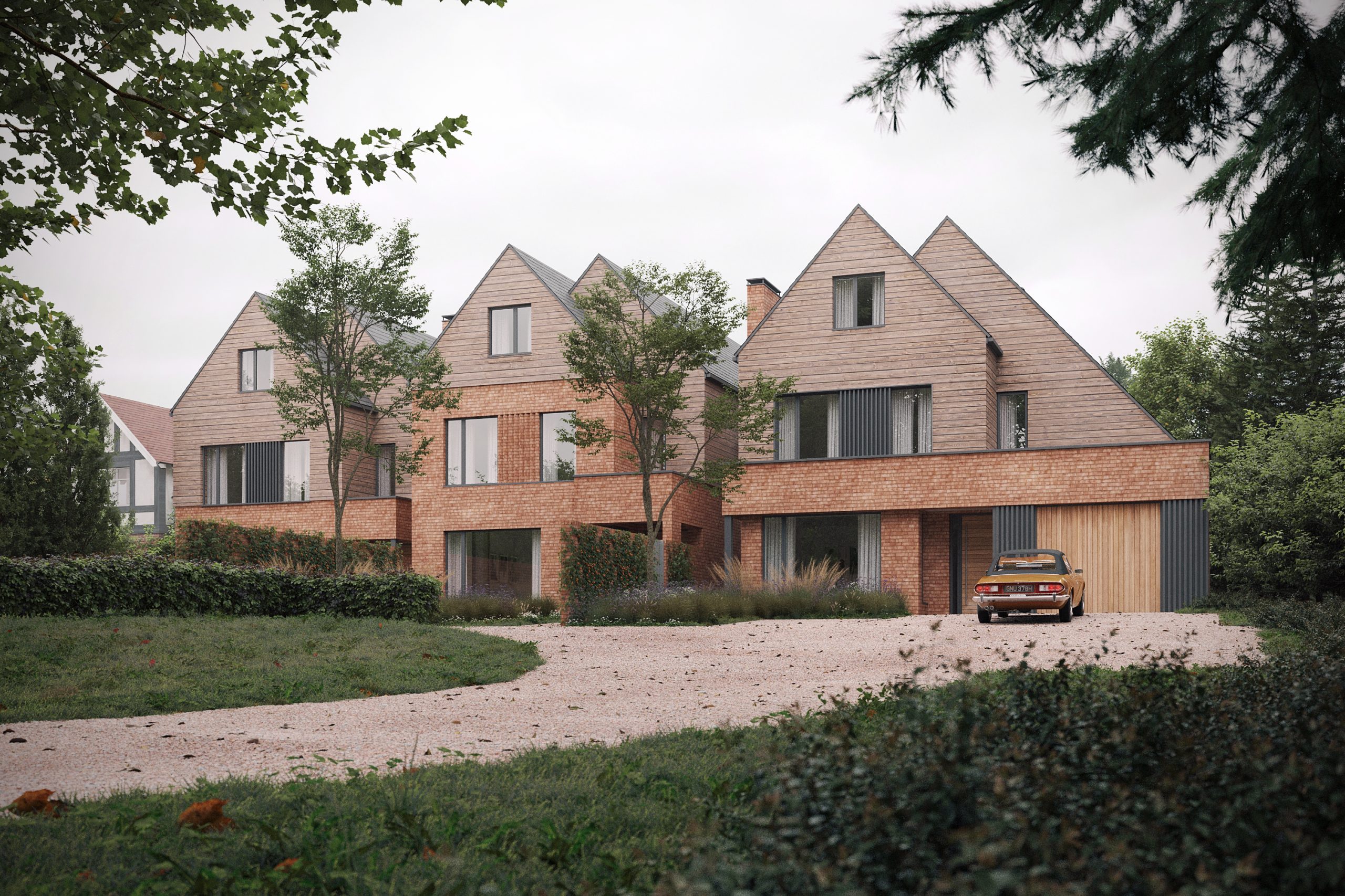 Three contemporary townhouses proposed for Liphook